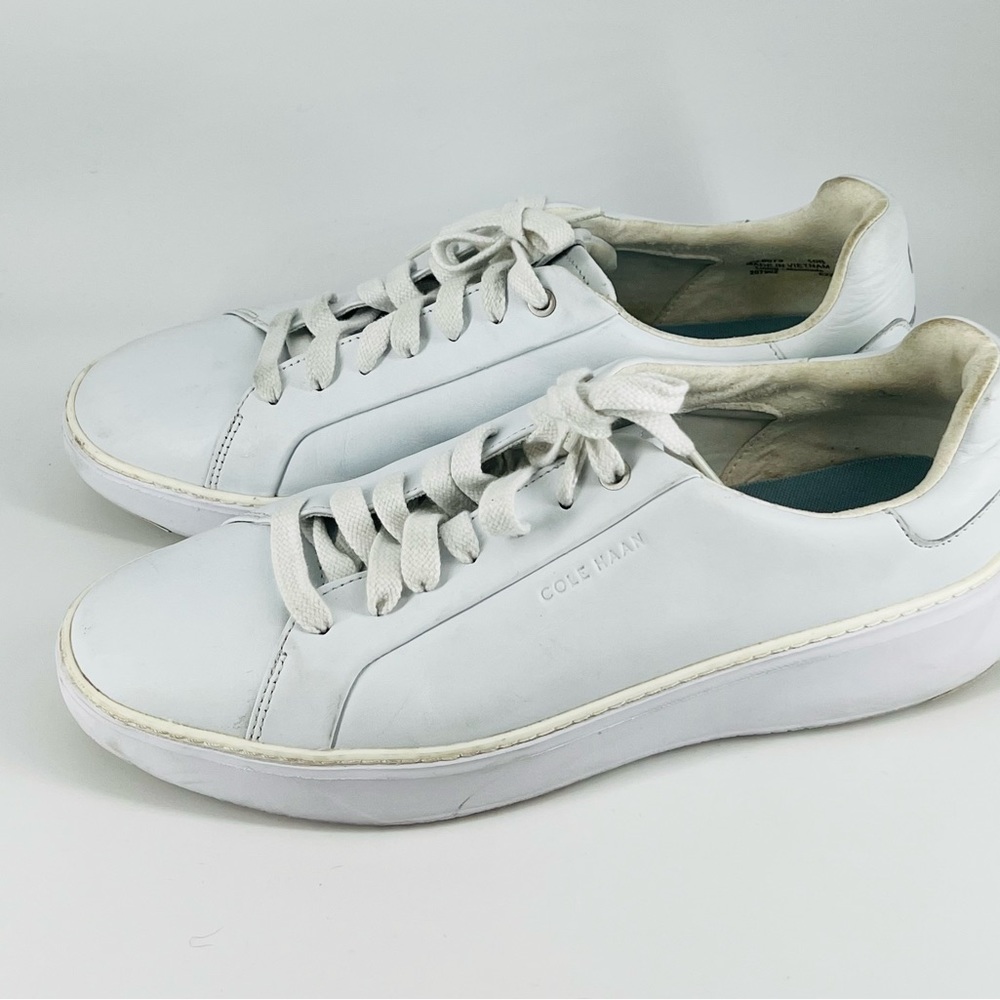 Cole Haan Women's White Leather Sneaker Size 10B